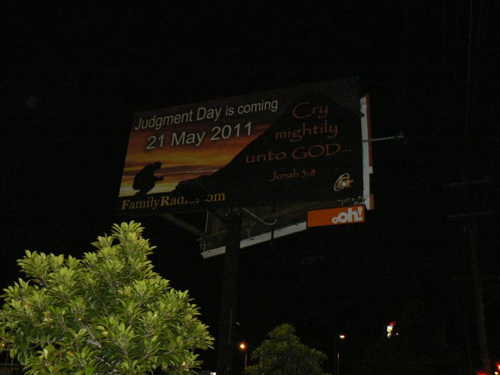 judgment day may 21 billboard. 21st of May, 2011 - Judgement
