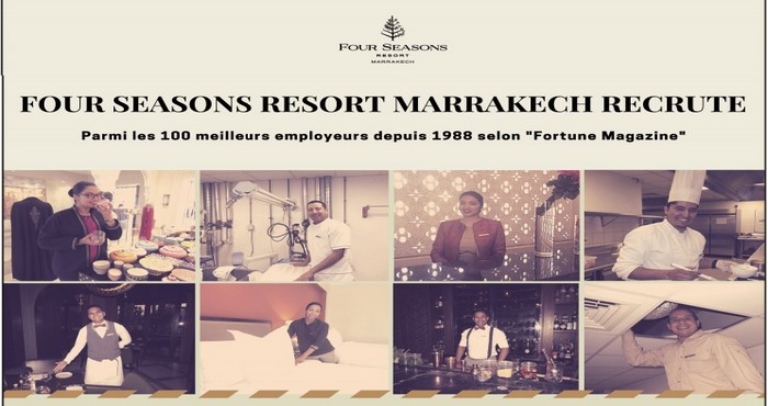 فندق فور سيزونز ريزورت مراكش: توظيف متخصصين في مجال السياحة الفندقة والمطعمة والطبخ وعدة تخصصات آخرى